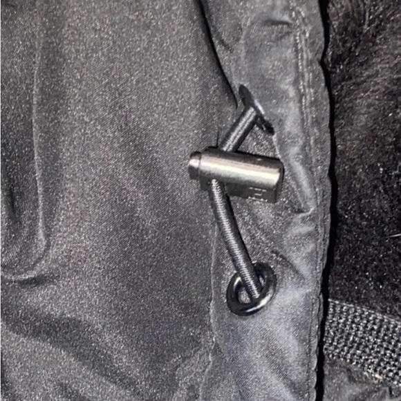 Tommy Hilfiger Womens Medium Black Faux Fur Lined Short Jacket Bomber Jacket EUC - Picture 8 of 10